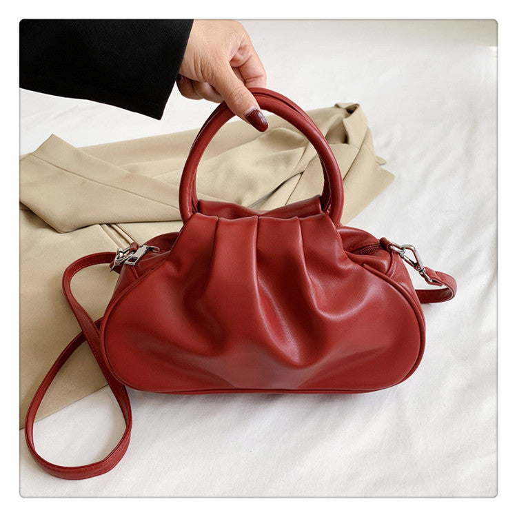 Cloud Pleats_Retro Cloud Pattern Pleated Shoulder/Crossbody Bag
