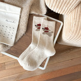 デイリーウォーム ウールソックス | レディース厚手カートゥーンあったか冬用