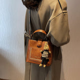 Notch_One-shoulder & Crossbody Unique Design Bucket Bag