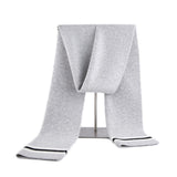 カシミヤストライプ_上質カシミヤ ストライプ柄マフラー