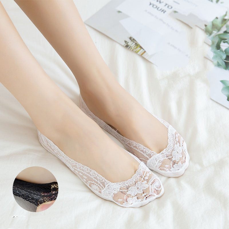 ラブリーレース_レディース レース フットカバー 浅履きソックス