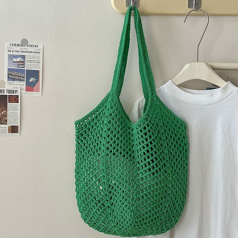 COTTON WEAVE_Cotton Yarn Braided Large Capacity Casual Tote Bag