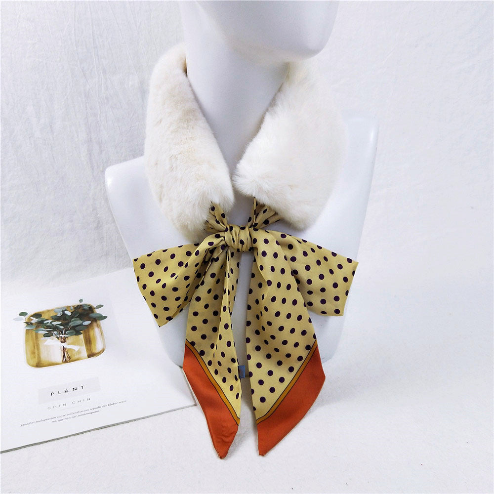 ファームーン_韓国風 厚手あったか冬マフラー レディーズ向け