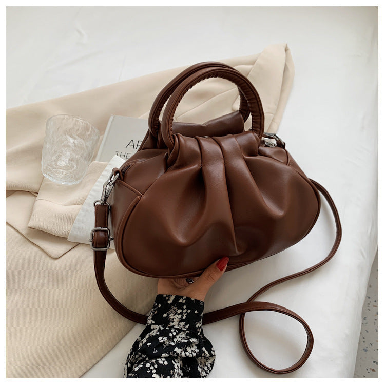 Cloud Pleats_Retro Cloud Pattern Pleated Shoulder/Crossbody Bag