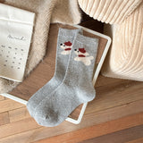 デイリーウォーム ウールソックス | レディース厚手カートゥーンあったか冬用