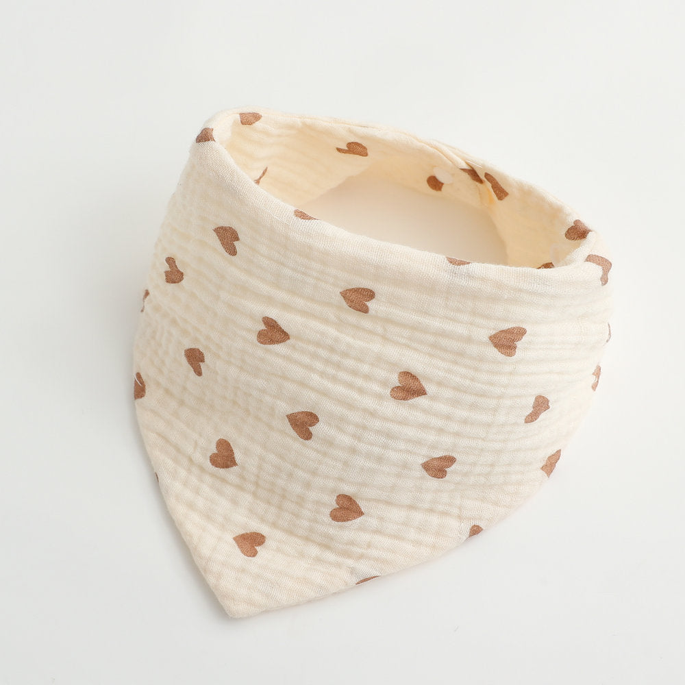 モスリンスマイル_モスリンガーゼ ベビー三角スタイ よだれかけ スカーフタイプ