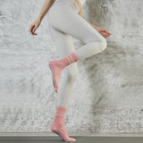 ヨガフィット5_秋冬 レディース ストライプ ノンスリップ ロングヨガソックス