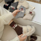 デイリーウォーム ウールソックス | レディース厚手カートゥーンあったか冬用