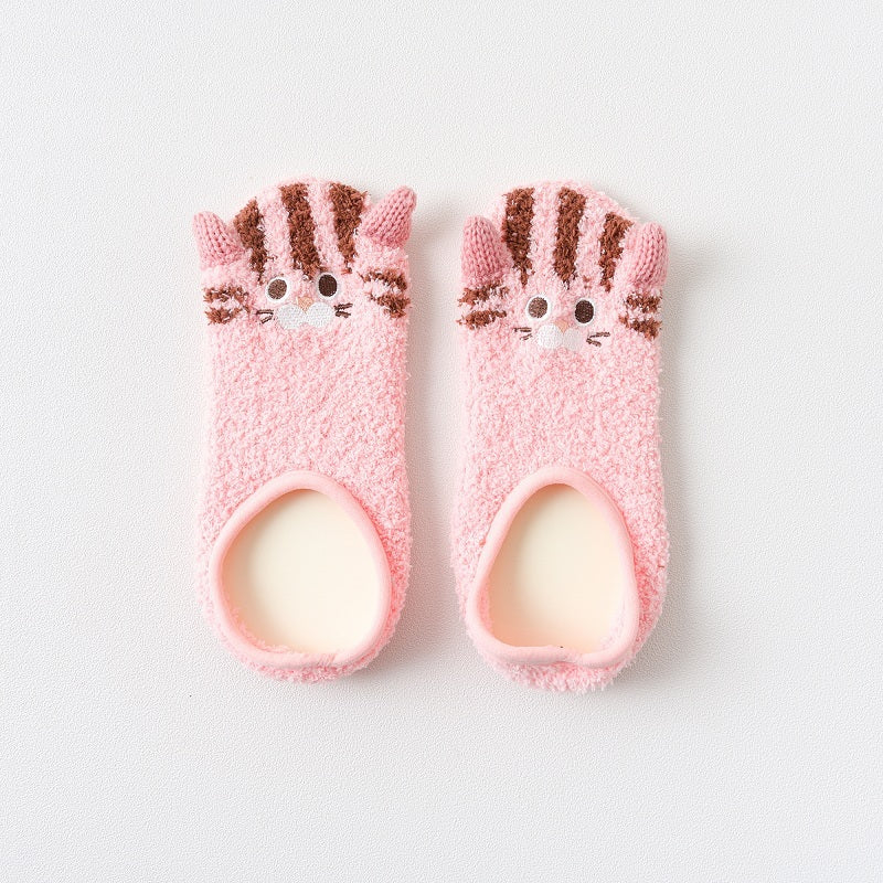 リラックスウォーム_厚手 暖か フロアソックス 冬用