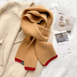 ウールエッセンシャル_無地 ウールニットマフラー あったか冬仕様