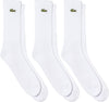 Lacoste RA4182-10 Men's Tennis Socks, 3-Piece Set, White, white