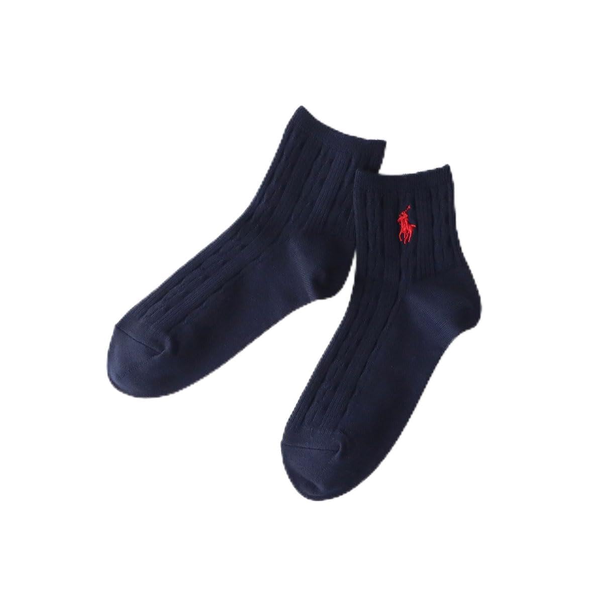 Polo Ralph Lauren 03207386 Women's Socks, One Point, Cable, Short Socks,