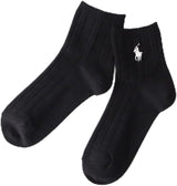 Polo Ralph Lauren 03207386 Women's Socks, One Point, Cable, Short Socks,