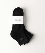 Calvin Klein 92572502 3-Pair Set, Foot Pile, Antibacterial, Deodorizing, Short Length, Men's, Women's, Casual Socks, Present, Gift, 02. assorted, 23.0-25.0 cm