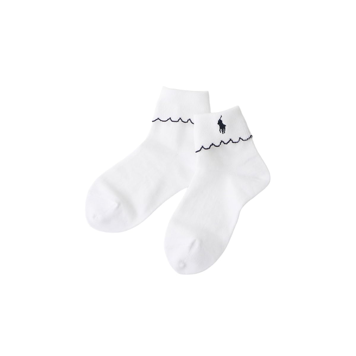 Polo Ralph Lauren 04803763 Children's Folding Picot Sewing Machine Short Socks, Unisex Children