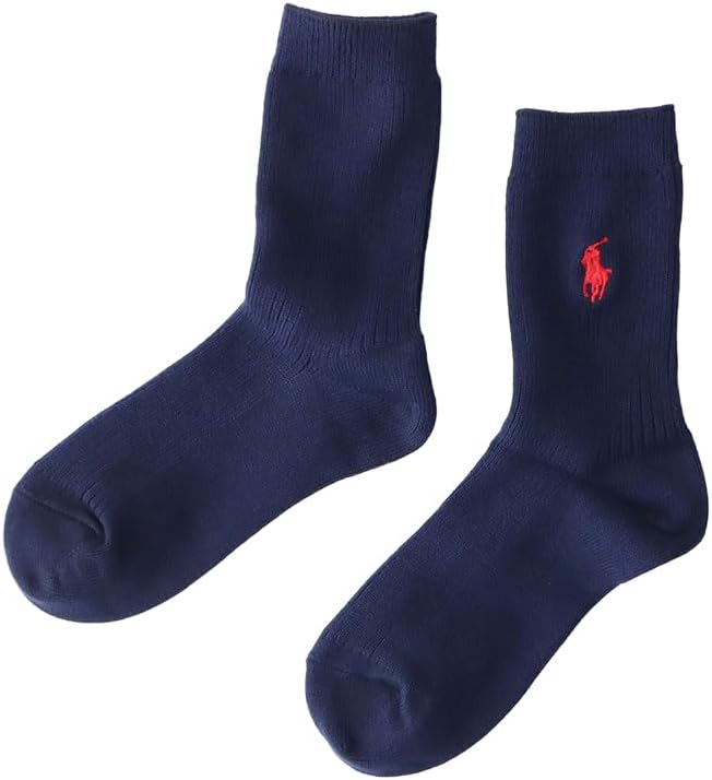 Polo Ralph Lauren 04863400 Unisex Kids One-Point Rib Socks, Unisex
