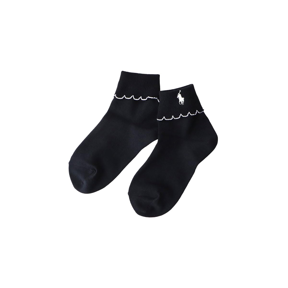 Polo Ralph Lauren 04803763 Children's Folding Picot Sewing Machine Short Socks, Unisex Children