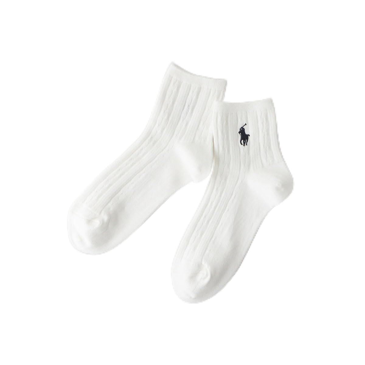 Polo Ralph Lauren 03207386 Women's Socks, One Point, Cable, Short Socks,