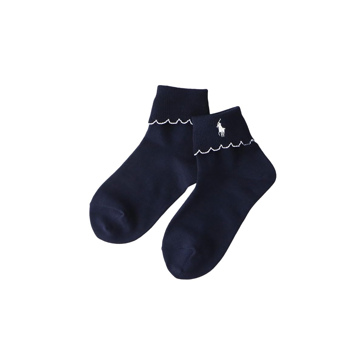 Polo Ralph Lauren 04803763 Children's Folding Picot Sewing Machine Short Socks, Unisex Children