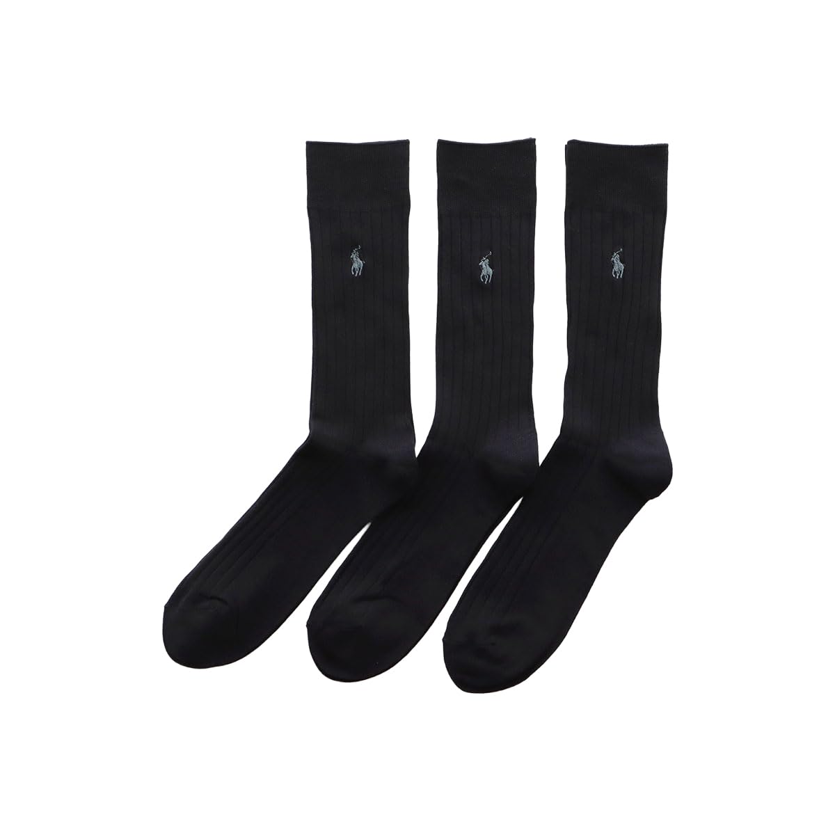 Polo Ralph Lauren Socks, 3 Pair Set, One Point, Embroidery, Crew Length, Unisex, Adult