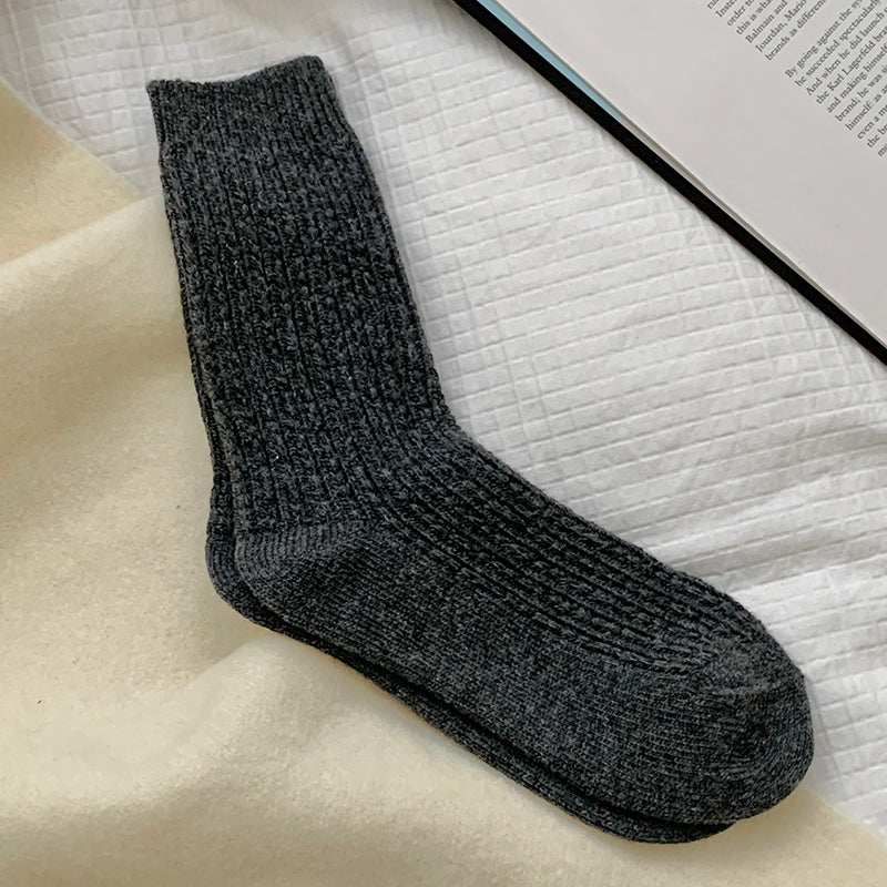 デイリーウォーム_レディース 厚手 裏起毛 あったかウールソックス