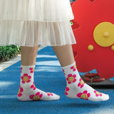 サニースマイル_レディースジャカードミドル丈ソックス