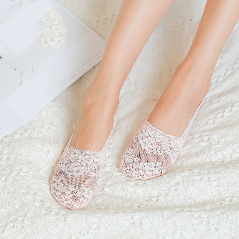 ラブリーレース_レディース レース フットカバー 浅履きソックス