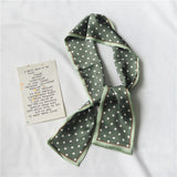 サテンエレ_上品でシンプルな ダブルサテン シルクスカーフ