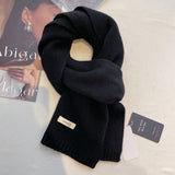 カラーブレンド_ピュアウールエレ レディース 純ウール 冬の上質マフラー 上品ハイセンス