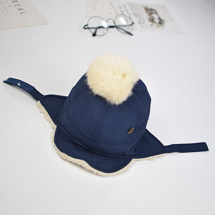 ベビモコ_秋冬 ベビー ふわふわ裏起毛 あったか帽子