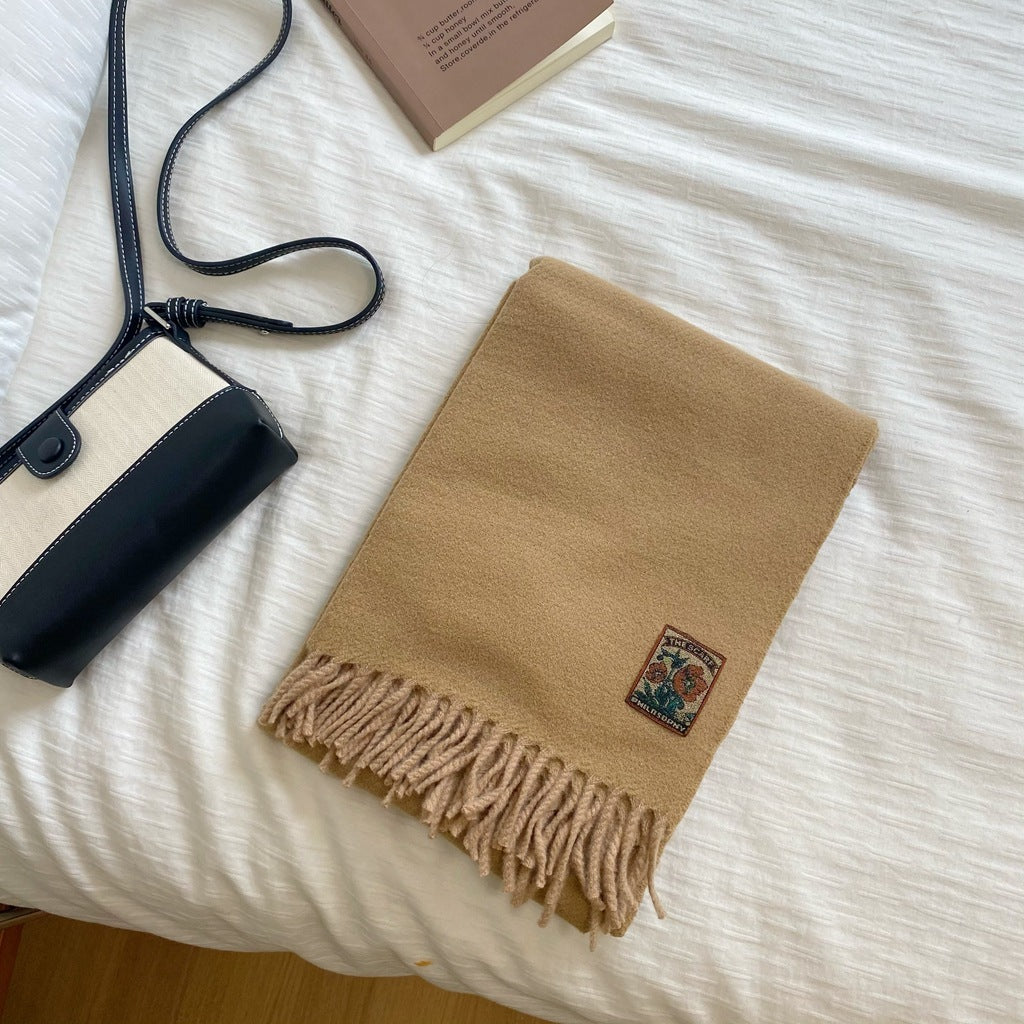 カシミヤタッチ・デイズ_カシミヤタッチ 男女兼用 あったか冬マフラー 学生・カップルにも