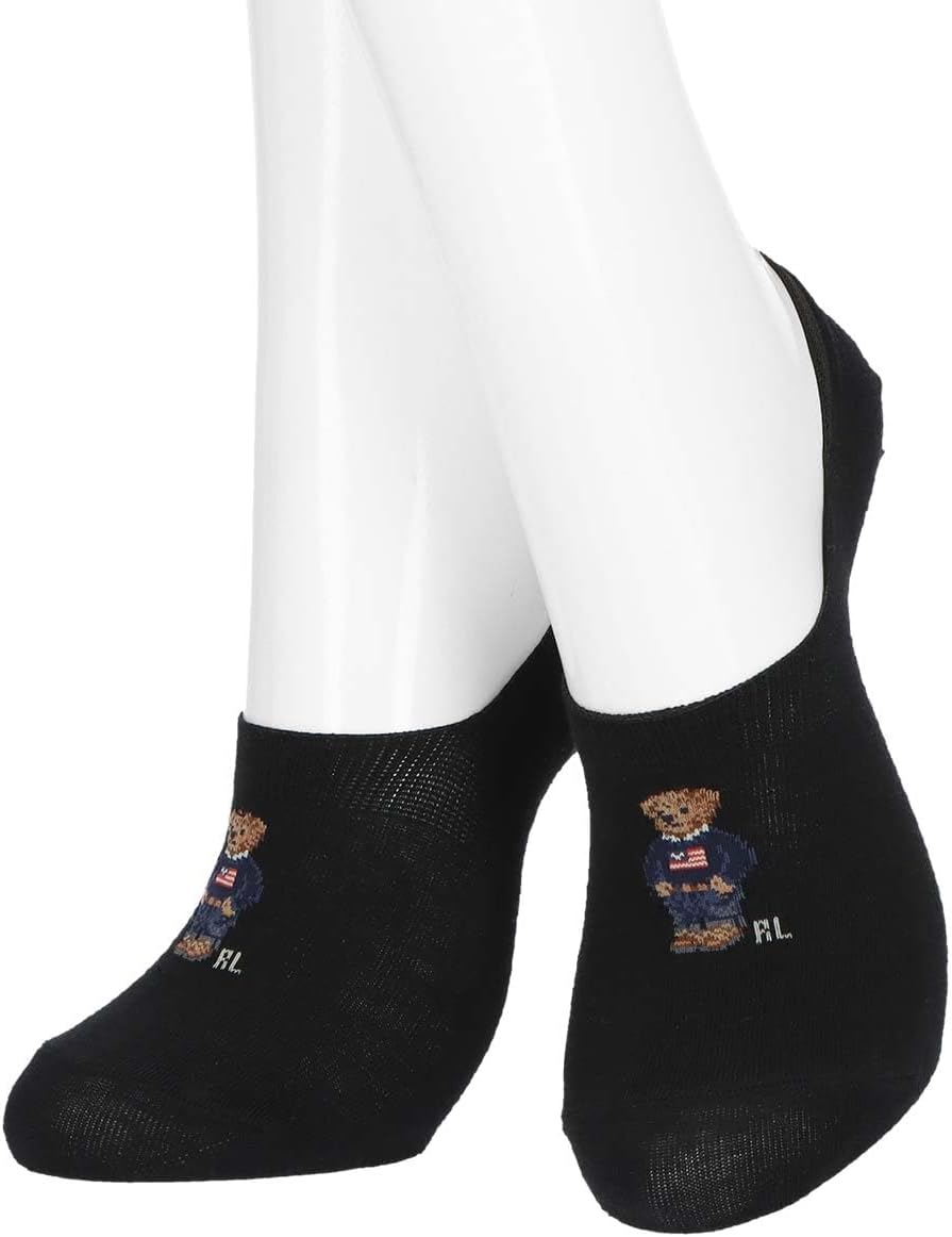 Polo Ralph Lauren 03207920 Women's Socks, Polo Ralph Lauren, Organic Cotton Blend, Denim Mini Bear, Cover Socks,