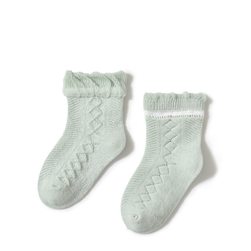ベビースマイル ベビーメッシュソックス | 夏用薄手ミドル丈4足セット