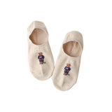 Polo Ralph Lauren 03207920 Women's Socks, Polo Ralph Lauren, Organic Cotton Blend, Denim Mini Bear, Cover Socks,