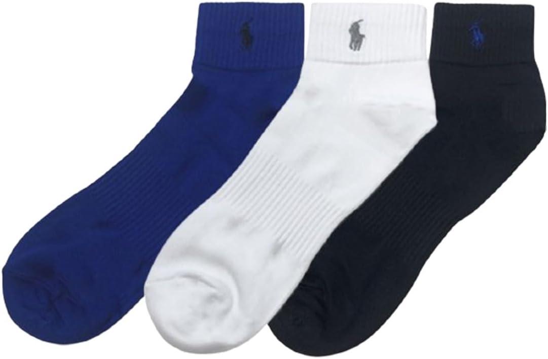 Polo Ralph Lauren 824049PK Men's Casual Short Socks, Set of 3, Sports, Men's Socks, 9.8-11.4 inches (25.0-29.0 cm), ROYAL (432)