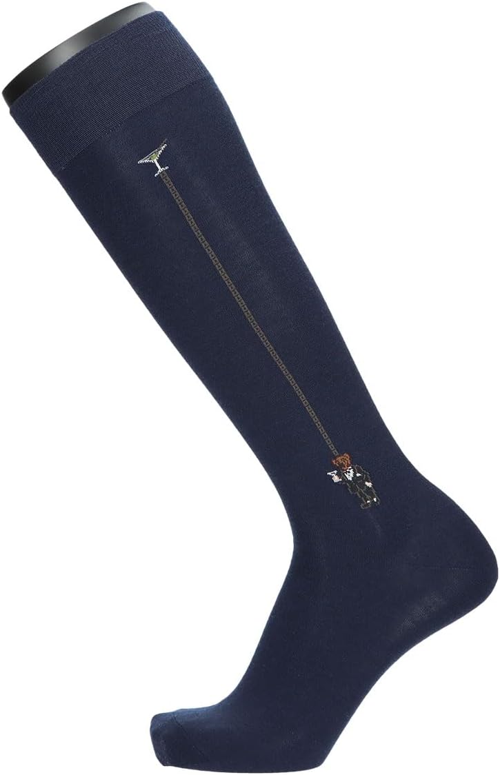 Polo Ralph Lauren 92041900 Men's Long Horse, Merino Wool Blend, Authentico, Martini Bear, Men's