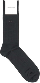 Calvin Klein メンズ抗菌防臭ソックス|太リブ・クルー丈ビジネス靴下