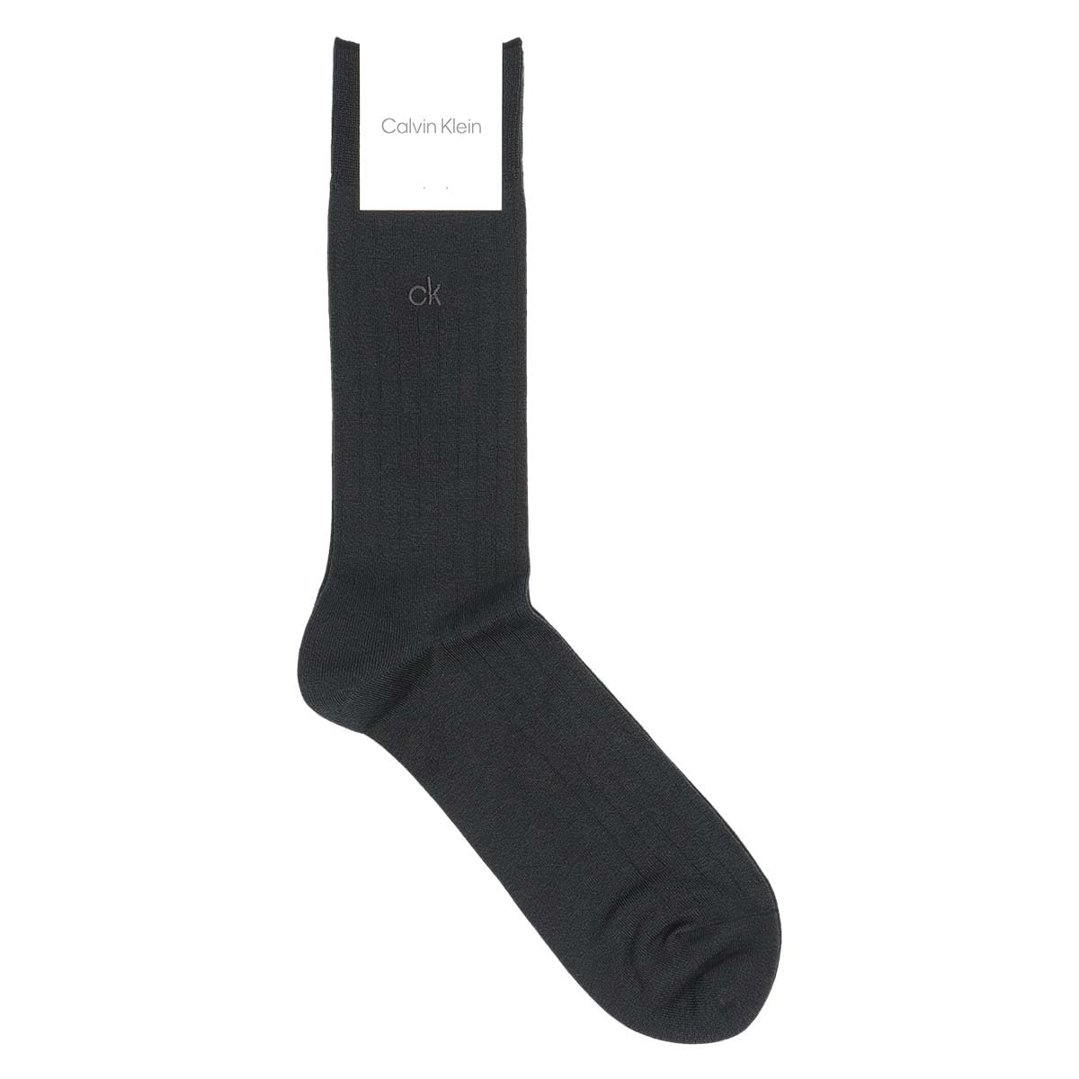Calvin Klein メンズ抗菌防臭ソックス|太リブ・クルー丈ビジネス靴下