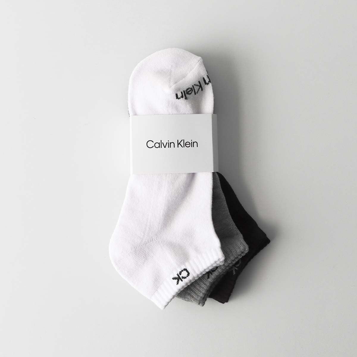 Calvin Klein, 3-Pair Set, Bottom Pile, Sneaker-Length Socks, Men's, Antibacterial and Odor Resistant, Plain, Casual Socks, Socks, Men's, Present, Gift, 92572500 (JP, Number Size, 9.8 inches (25.0 cm