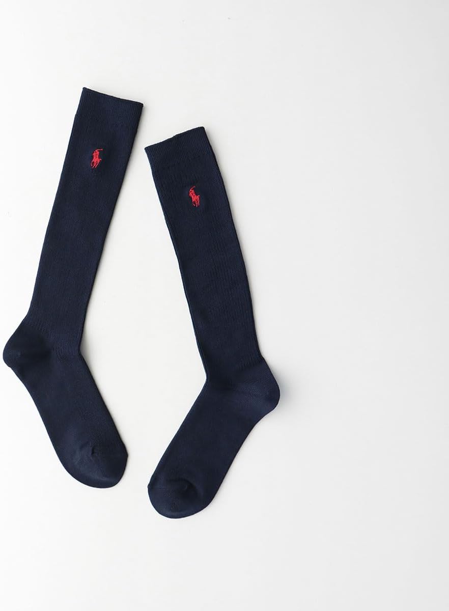 Polo Ralph Lauren 03217512 Women's Socks, 14.2 inches (36 cm) Length, One Point School Socks,