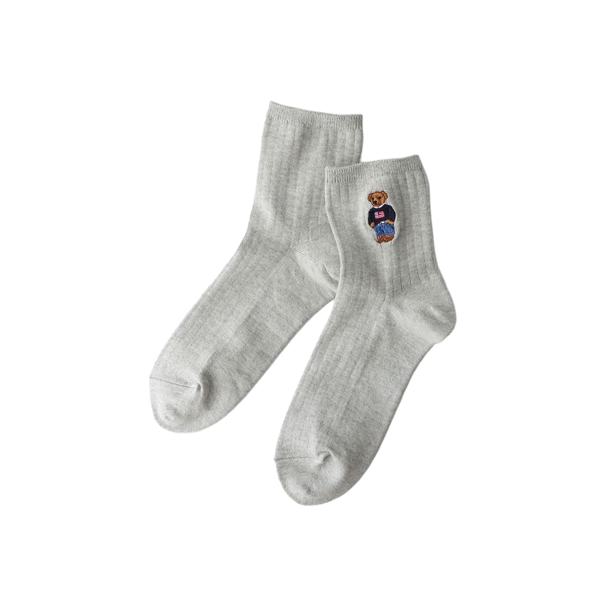 Polo Ralph Lauren 03207311 Women's Organic Cotton Blend, Polo Bear, Short Socks