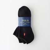 Polo Ralph Lauren 92009912 Men's Socks, 3 Pair Set, Footed Pile, One-Point, Unisex Adult