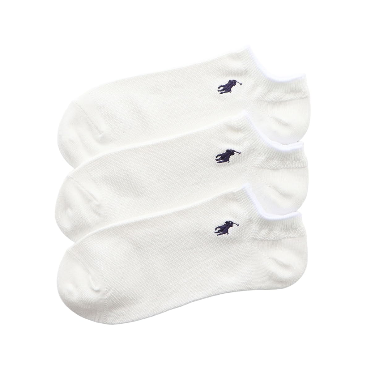 Polo Ralph Lauren 92022800 Socks (3 Pair Set) Polo Ralph Lauren, Smooth and Comfortable Pique Knit Sneaker-Length Socks, 3 Pair Set, Men's, Women's, Unisex