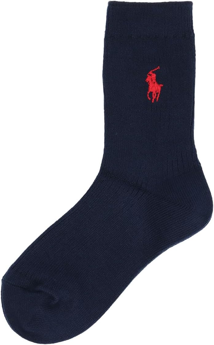 Polo Ralph Lauren 04863400 Unisex Kids One-Point Rib Socks, Unisex