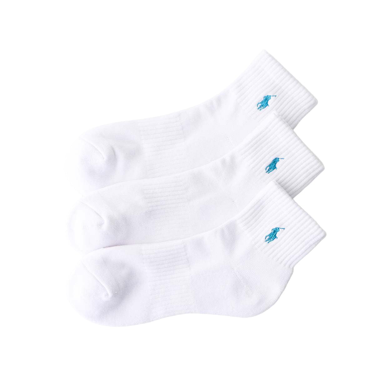 Polo Ralph Lauren 93246914 Women's Socks, 3 Pair Set, Footed Pile, One-Point, Short Socks, Unisex Adult