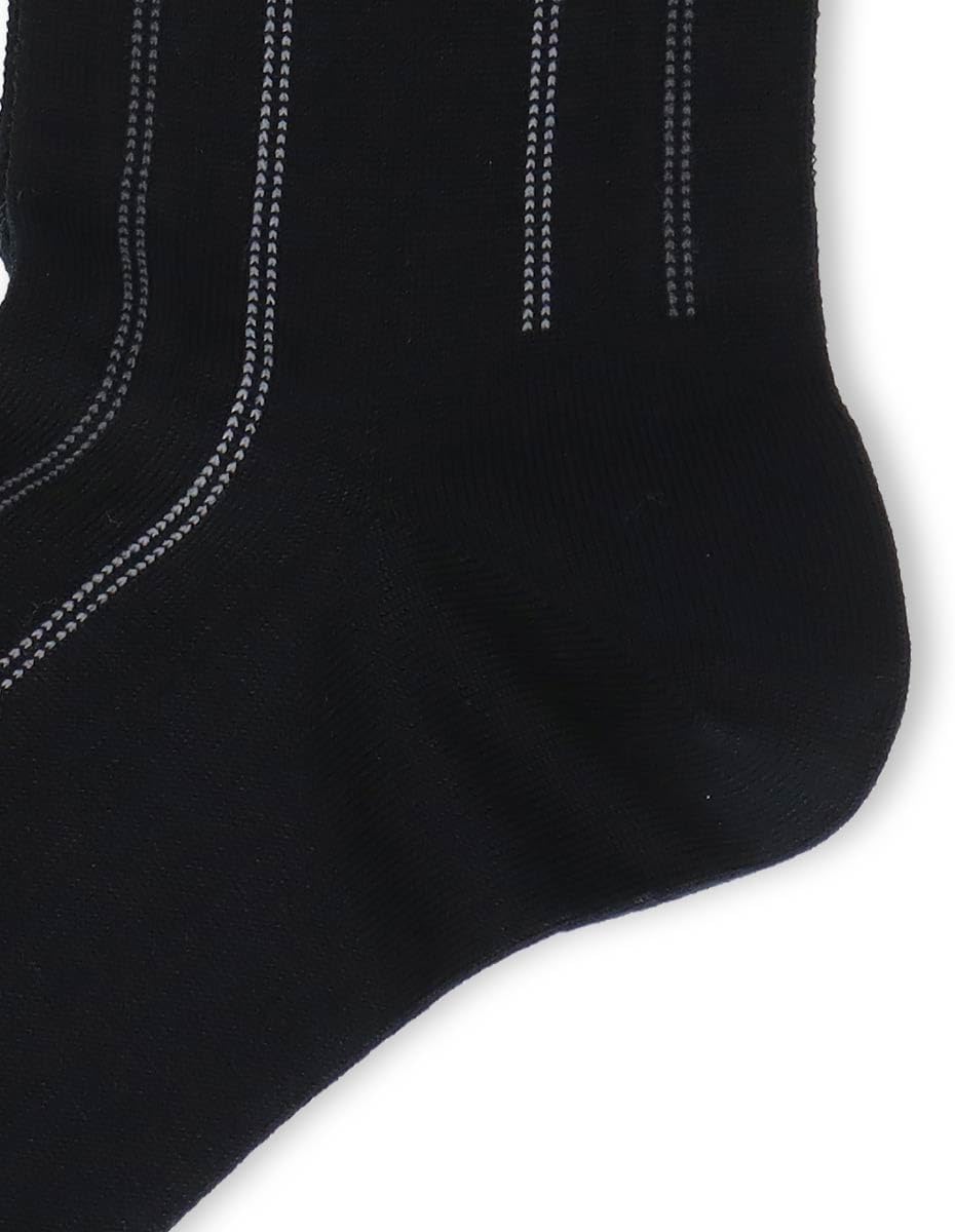 Calvin Klein 02562358 02562358 98. Black, 98, Antibacterial, Deodorizing, Striped Crew Length, Business Socks, Men's Socks, Men's, Present, Gift, 9.8-10.6 inches (25-27 cm), 98.black, 25.0-27.0 cm