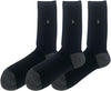 Polo Ralph Lauren 8439PK Men's Business Crew Socks, Set of 3, Black (001)