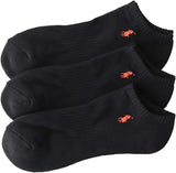 Polo Ralph Lauren 92009912 Men's Socks, 3 Pair Set, Footed Pile, One-Point, Unisex Adult