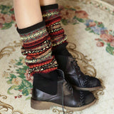 レッグウォーマー_レディース 厚手 コットン レッグウォーマー ニーハイタイプ