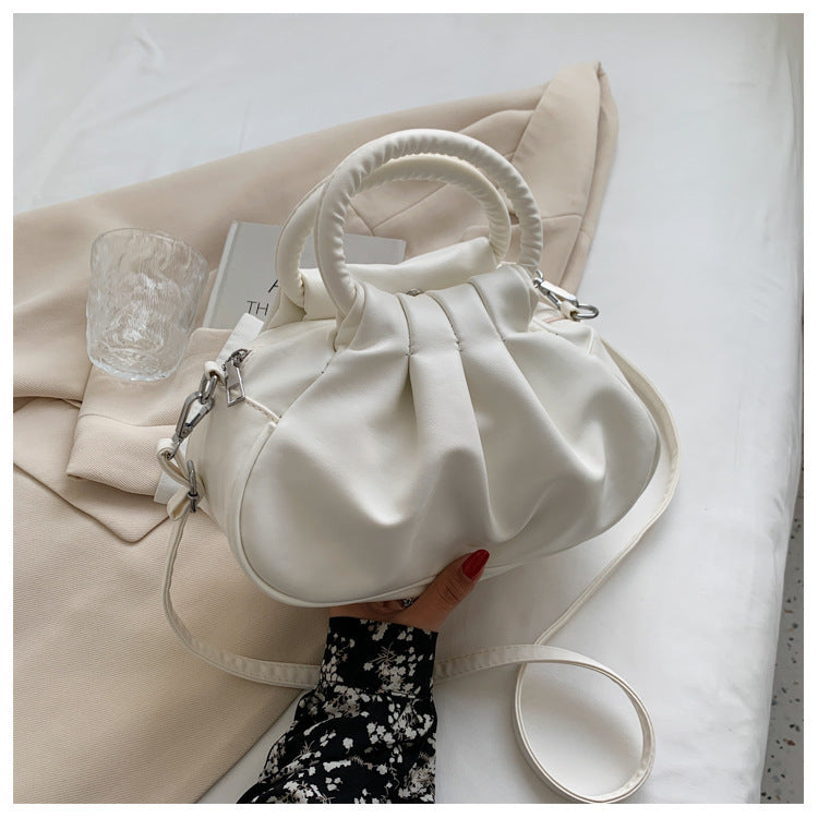 Cloud Pleats_Retro Cloud Pattern Pleated Shoulder/Crossbody Bag
